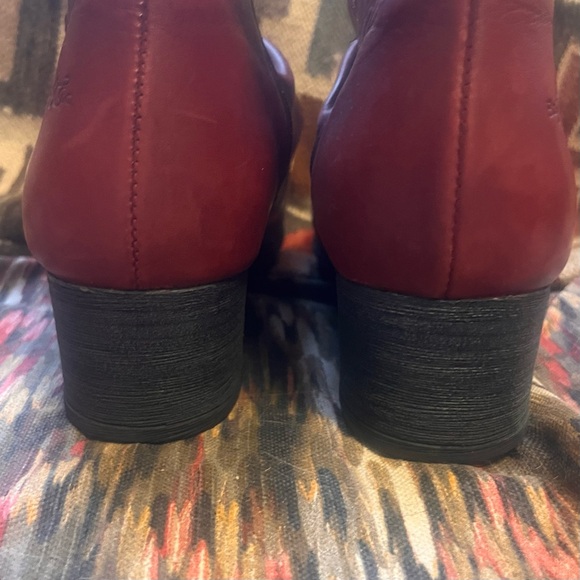 🆕 Bos & Co • red ankle leather booties with side zipper - Picture 5 of 11